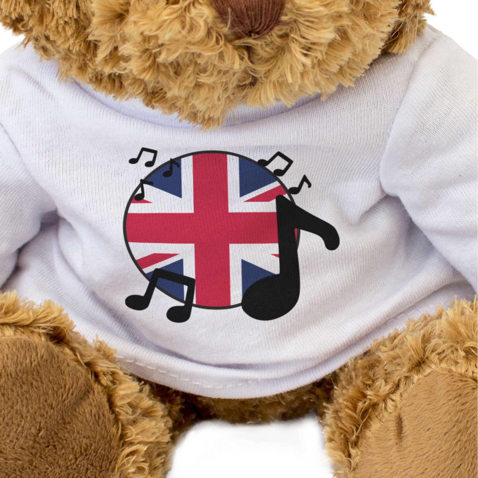 UNITED KINGDOM FLAG (MUSICAL NOTES) - Teddy Bear -British Music Fan Gift Present