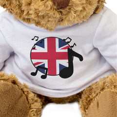UNITED KINGDOM FLAG (MUSICAL NOTES) - Teddy Bear -British Music Fan Gift Present
