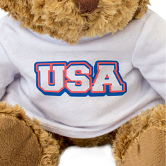 USA (RED WHITE & BLUE) - Teddy Bear - Cute - American Souvenir Gift Present