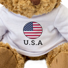 USA FLAG ROUNDEL - Teddy Bear - Cute Cuddly Soft - American Gift Present