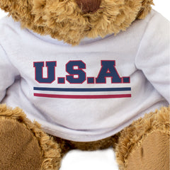 USA FLAG STRIPES - Teddy Bear - Cute Funny - United States Souvenir Gift Present