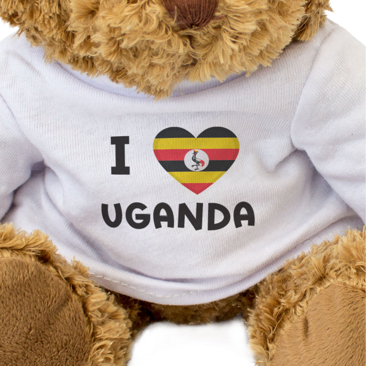 I Love Uganda Flag - Teddy Bear