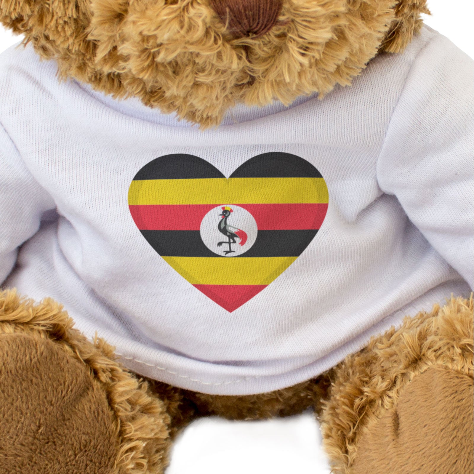 UGANDA FLAG HEART - Teddy Bear - Cute Cuddly Soft - Ugandan Gift Present