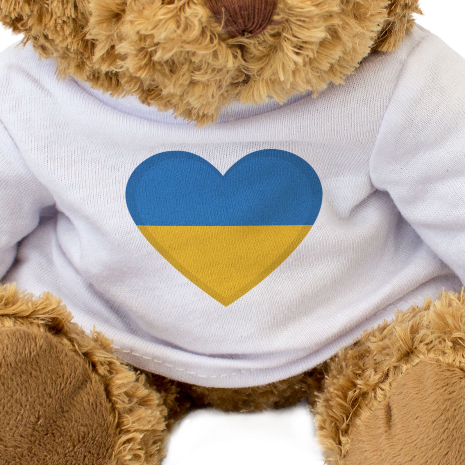 UKRAINE FLAG HEART - Teddy Bear - Cute Cuddly Soft - Ukrainian Gift Present