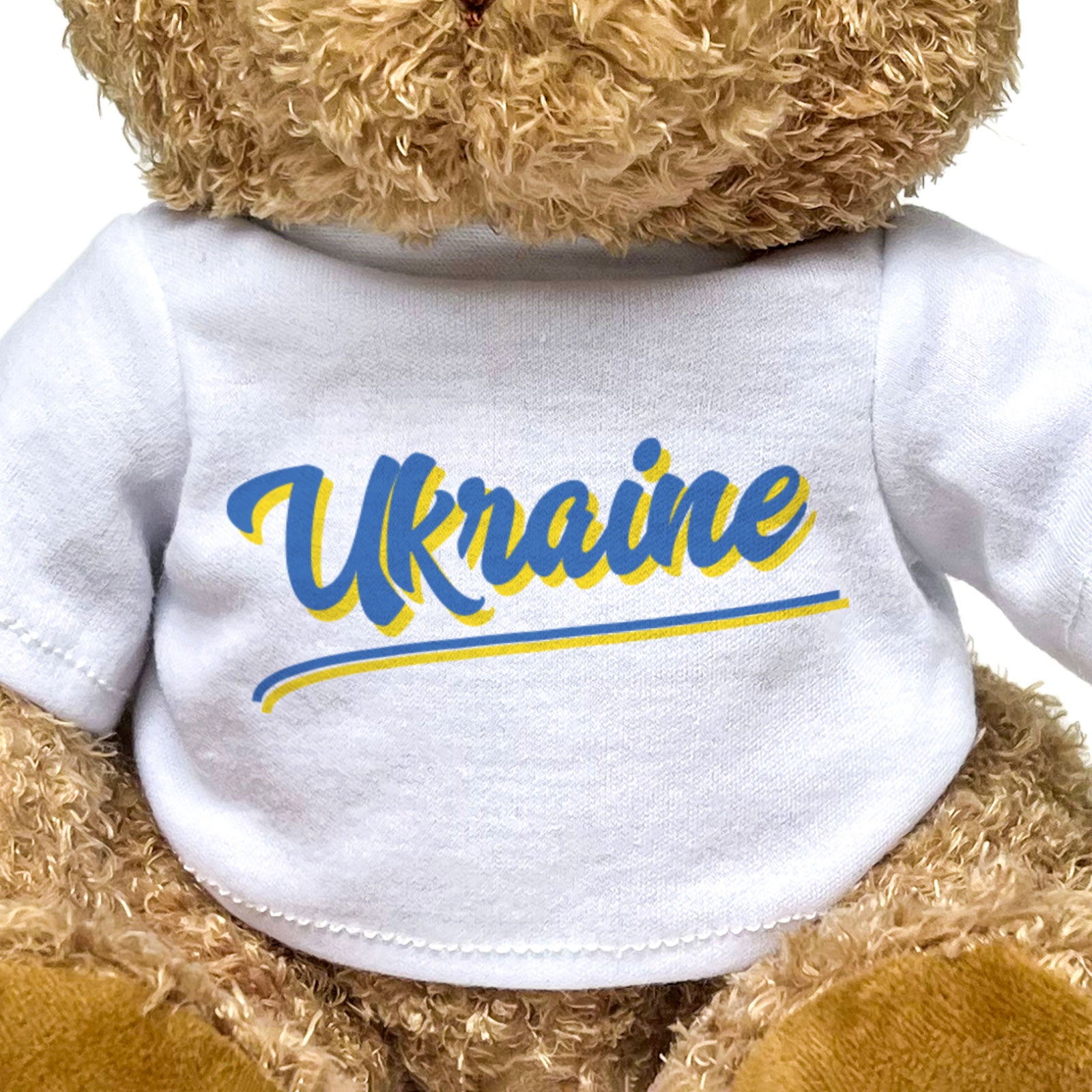 UKRAINE (SCRIPT) - Teddy Bear - Cute Cuddly Soft Funny - Souvenir Gift Present