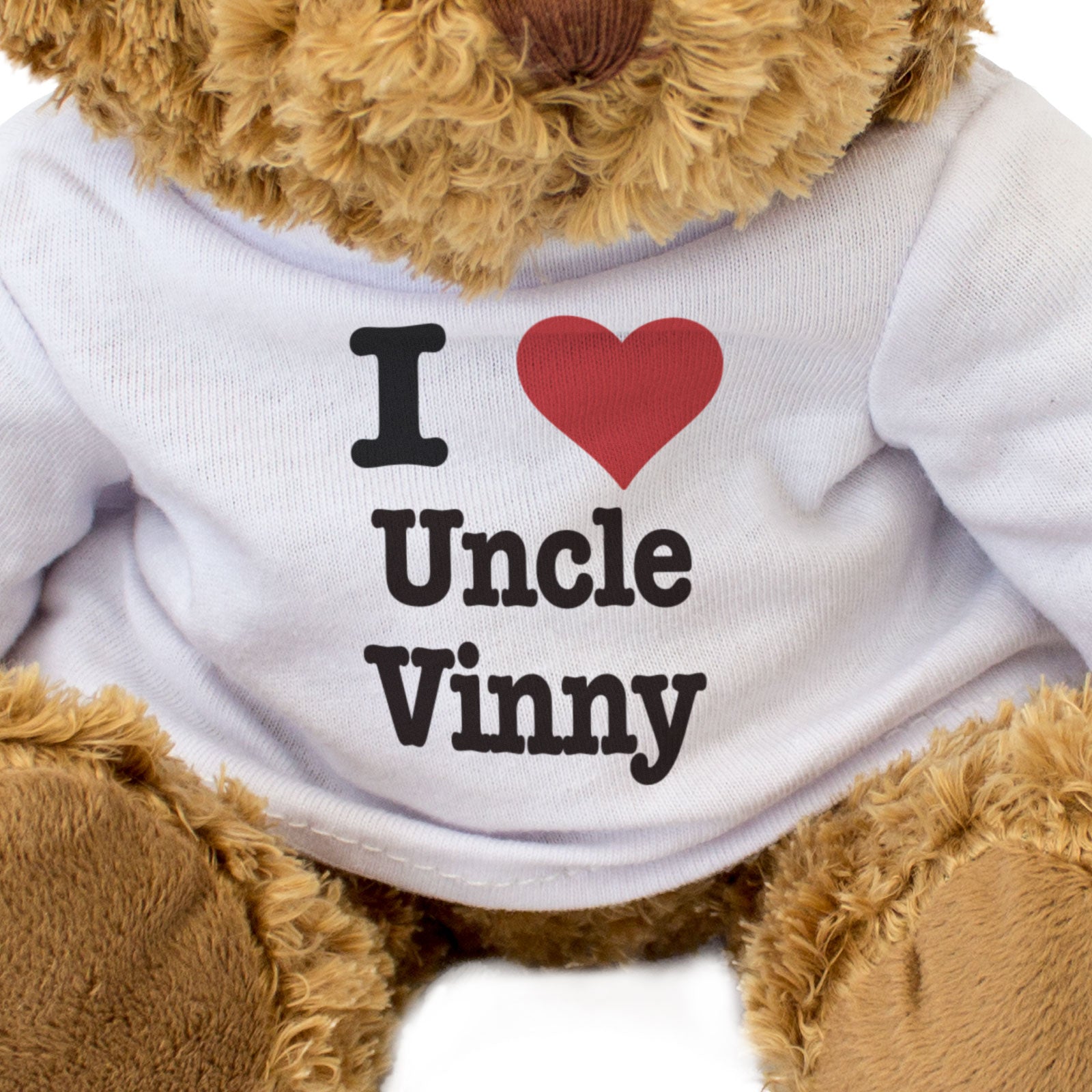 I LOVE UNCLE VINNY - Teddy Bear - Cute Cuddly Soft Adorable - Funny Gift Present