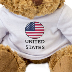 UNITED STATES FLAG ROUNDEL - Teddy Bear - Cute Cuddly - American Gift Present