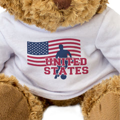 UNITED STATES FLAG (SOCCER) - Teddy Bear - Cute - USA Football Fan Gift Present