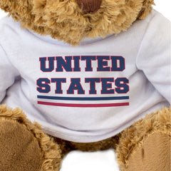 UNITED STATES FLAG STRIPES - Teddy Bear - Cute Funny - USA Souvenir Gift Present
