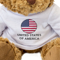 UNITED STATES OF AMERICA FLAG ROUNDEL - Teddy Bear - Cute - USA Gift Present