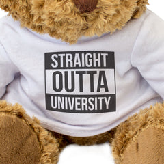 STRAIGHT OUTTA UNIVERSITY - Teddy Bear - Cute Funny - Gift Present - Image 3