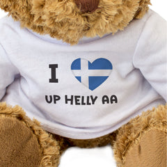 I LOVE UP HELLY AA (SHETLAND FLAG) - Teddy Bear - Fire Festival Gift Present