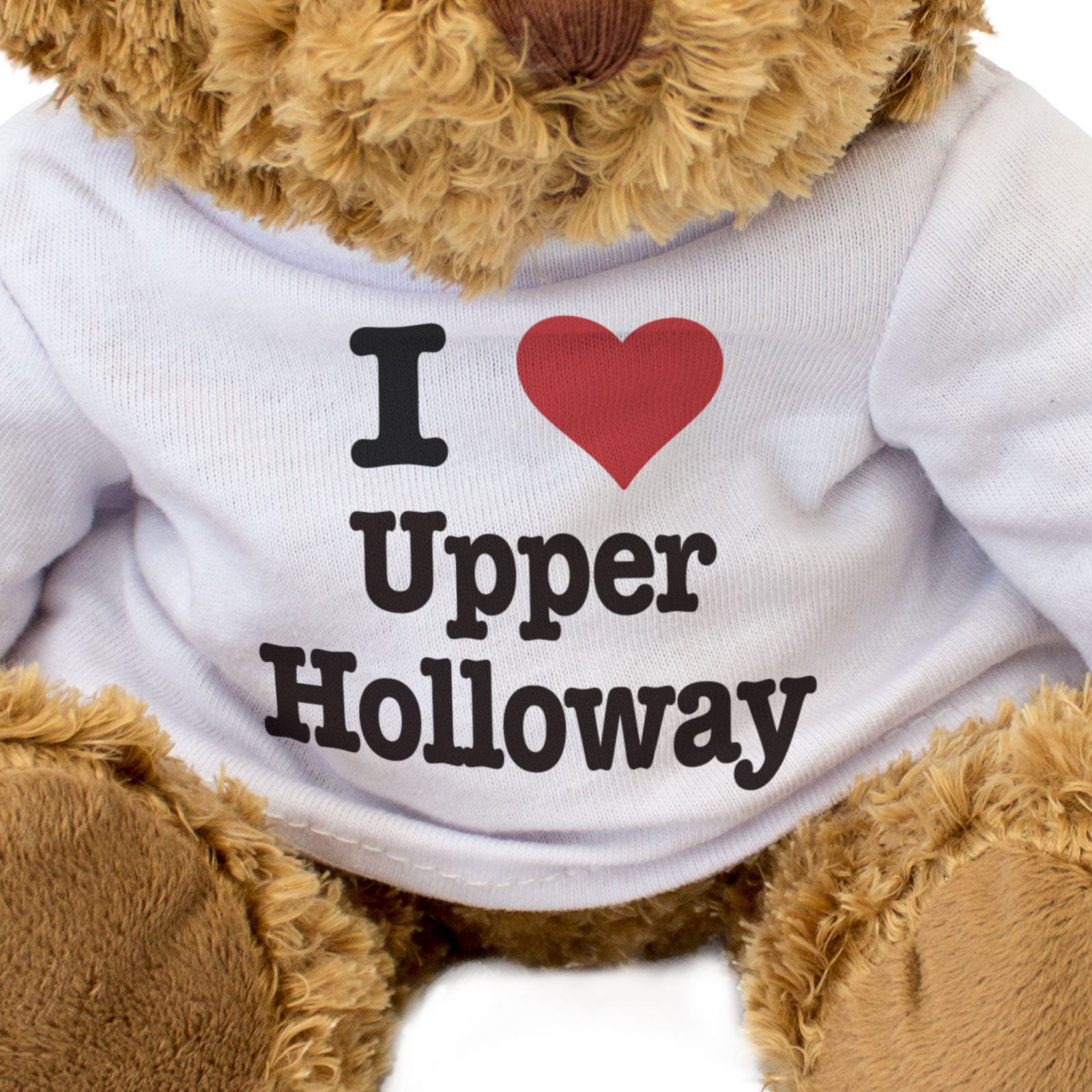 I LOVE UPPER HOLLOWAY - Teddy Bear - Cute Cuddly Soft - London Gift Present