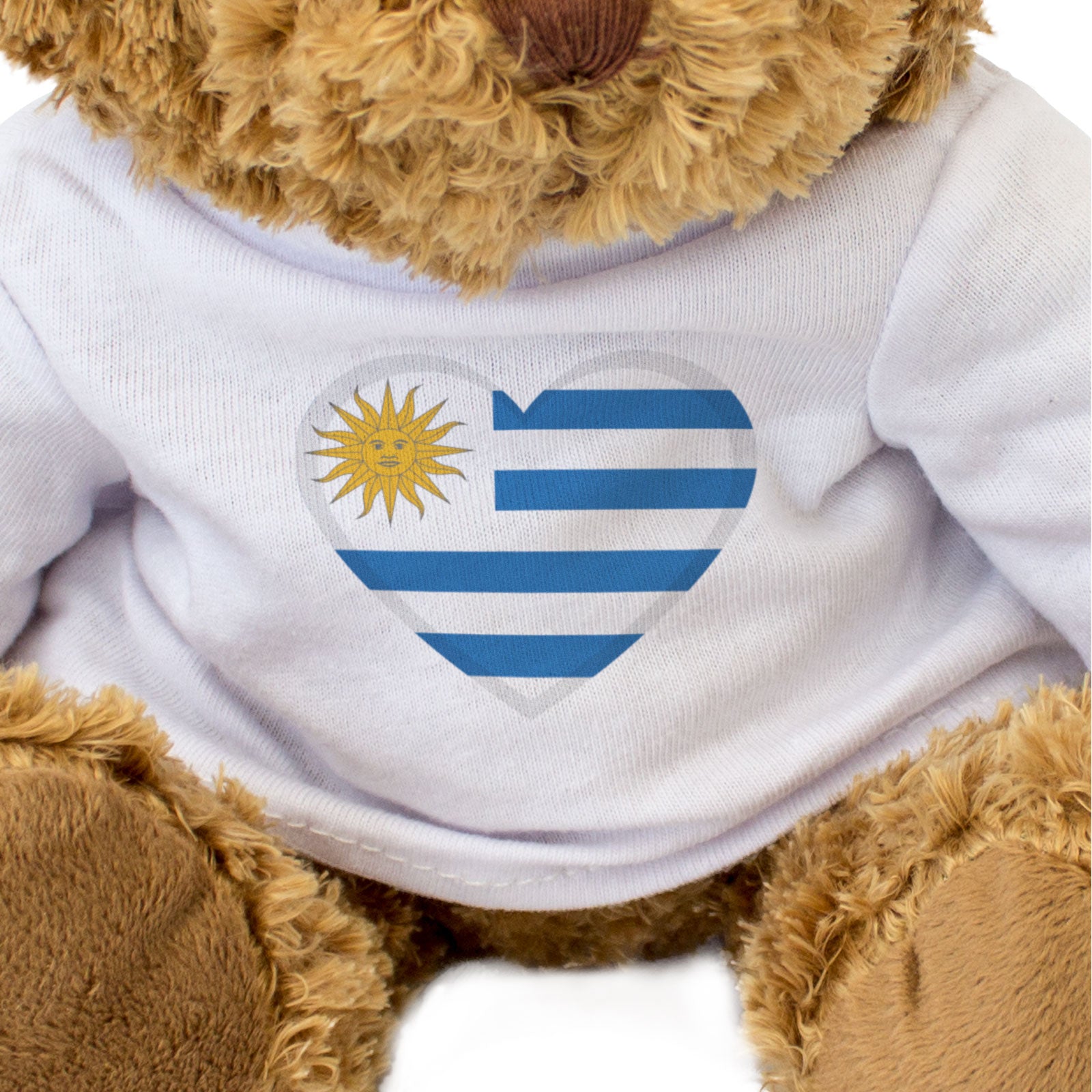 URUGUAY FLAG HEART - Teddy Bear - Cute Cuddly Soft - Uruguayan Gift Present