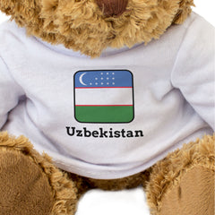 UZBEKISTAN FLAG SQUARE - Teddy Bear - Cute Funny - Uzbek Souvenir Gift Present