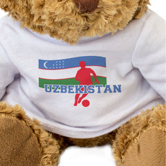 UZBEKISTAN FLAG (FOOTBALL) - Teddy Bear - Cute - Uzbek Soccer Fan Gift Present