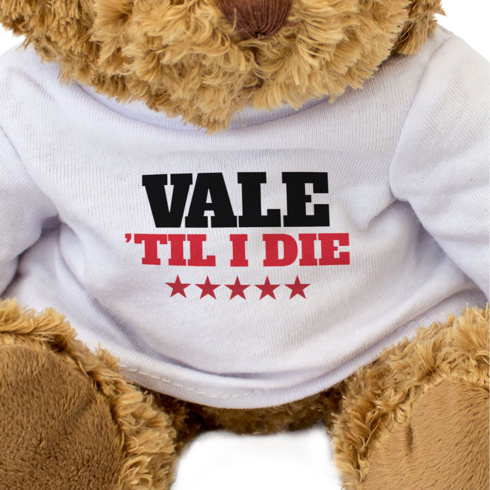VALE TIL I DIE - Teddy Bear - Cute Cuddly Soft Adorable - Gift Present