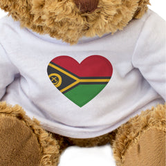 VANUATU FLAG HEART - Teddy Bear - Cute Cuddly Soft - Vanuatuan Gift Present