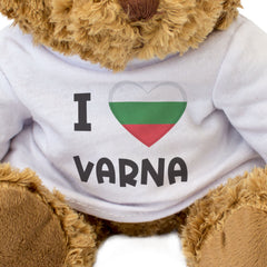I LOVE VARNA (BULGARIA FLAG) - Teddy Bear - Cute Cuddly - Funny Gift Present
