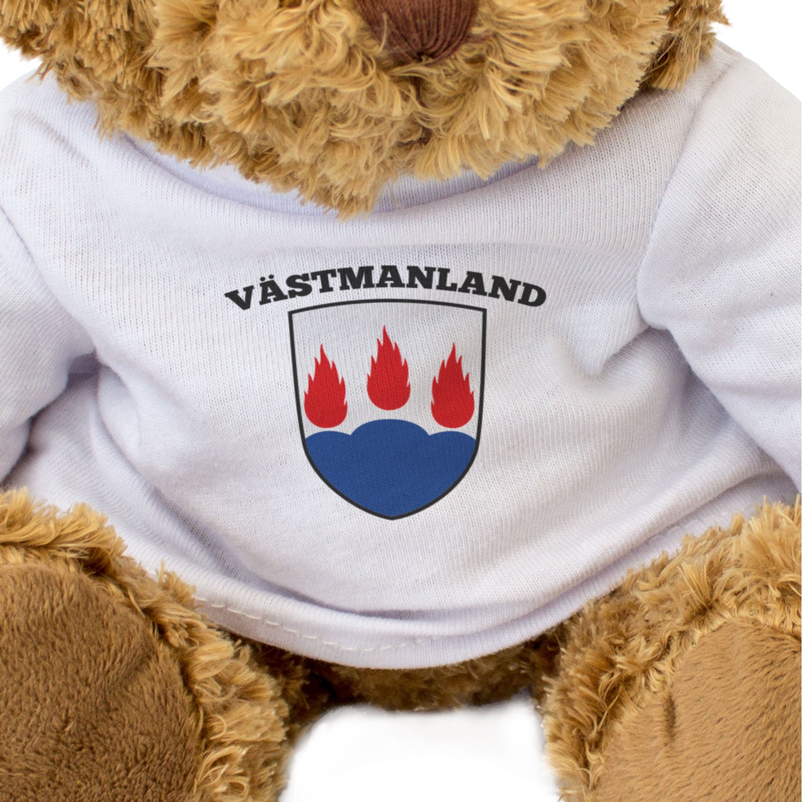VÄSTMANLAND FLAG - Teddy Bear - Cute Cuddly Soft Adorable - Sweden Gift Present