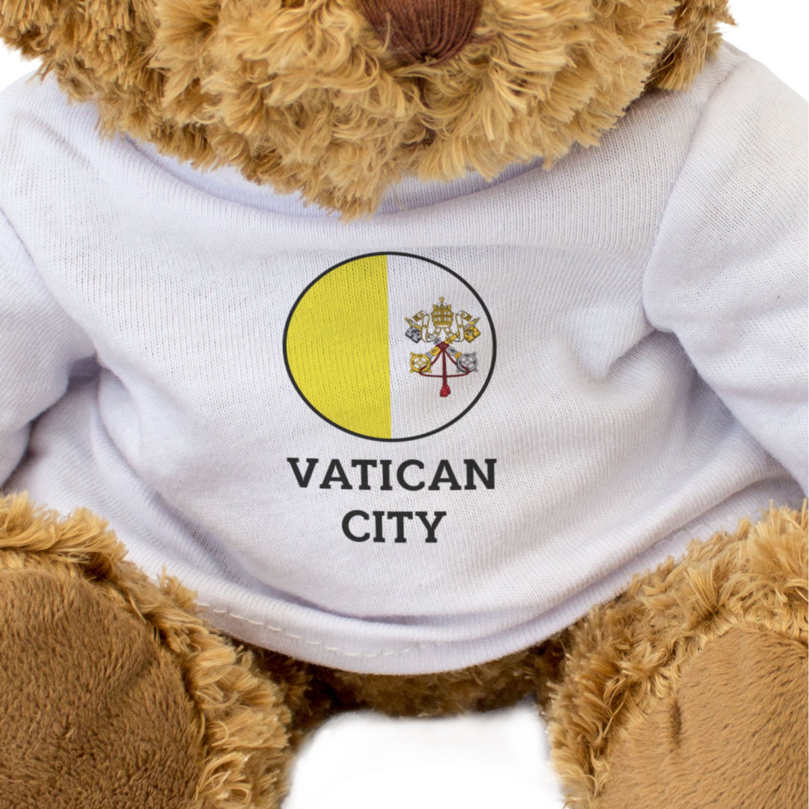 VATICAN CITY FLAG ROUNDEL - Teddy Bear - Cute Cuddly Soft - Gift Present