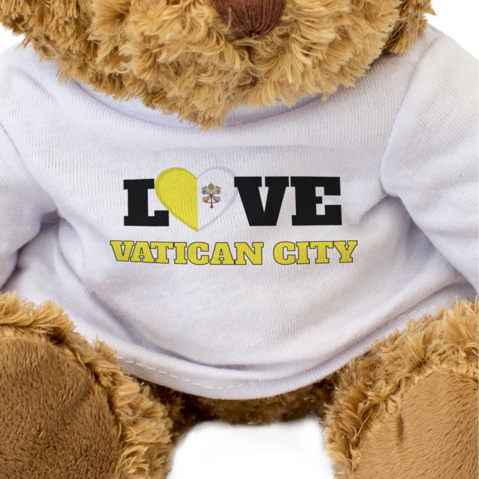 LOVE VATICAN CITY (FLAG HEART) - Teddy Bear - Cute Funny - Souvenir Gift Present