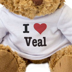 I LOVE VEAL - Teddy Bear - Cute Cuddly Soft Adorable - Gift Present