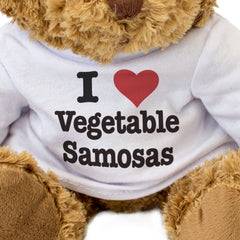 I LOVE VEGETABLE SAMOSAS - Teddy Bear - Cute Cuddly Soft Adorable - Gift Present