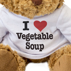 I LOVE VEGETABLE SOUP - Teddy Bear - Cute Cuddly Soft Adorable - Gift Present