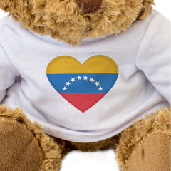 VENEZUELA FLAG HEART - Teddy Bear - Cute Cuddly Soft - Venezuelan Gift Present
