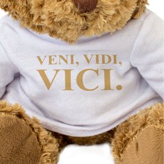 VENI VIDI VICI - Teddy Bear - Cute Funny - Ancient Rome Latin Gift Present