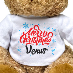 MERRY CHRISTMAS VENUS - Teddy Bear - Cute Cuddly Soft - Xmas Gift Present