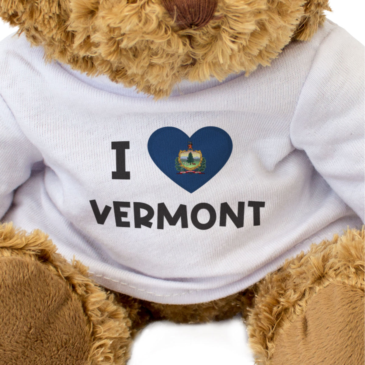 I Love Vermont Flag - Teddy Bear