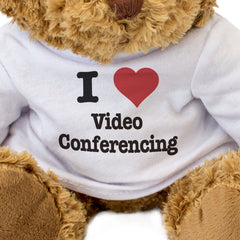 I LOVE VIDEO CONFERENCING - Teddy Bear - Cute Soft - Funny Gift Present