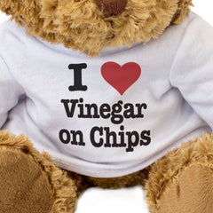 I LOVE VINEGAR ON CHIPS - Teddy Bear - Cute Cuddly Soft - Funny Gift Present