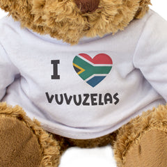 I LOVE VUVUZELAS (SOUTH AFRICA FLAG) - Teddy Bear - Cute Funny - Gift Present