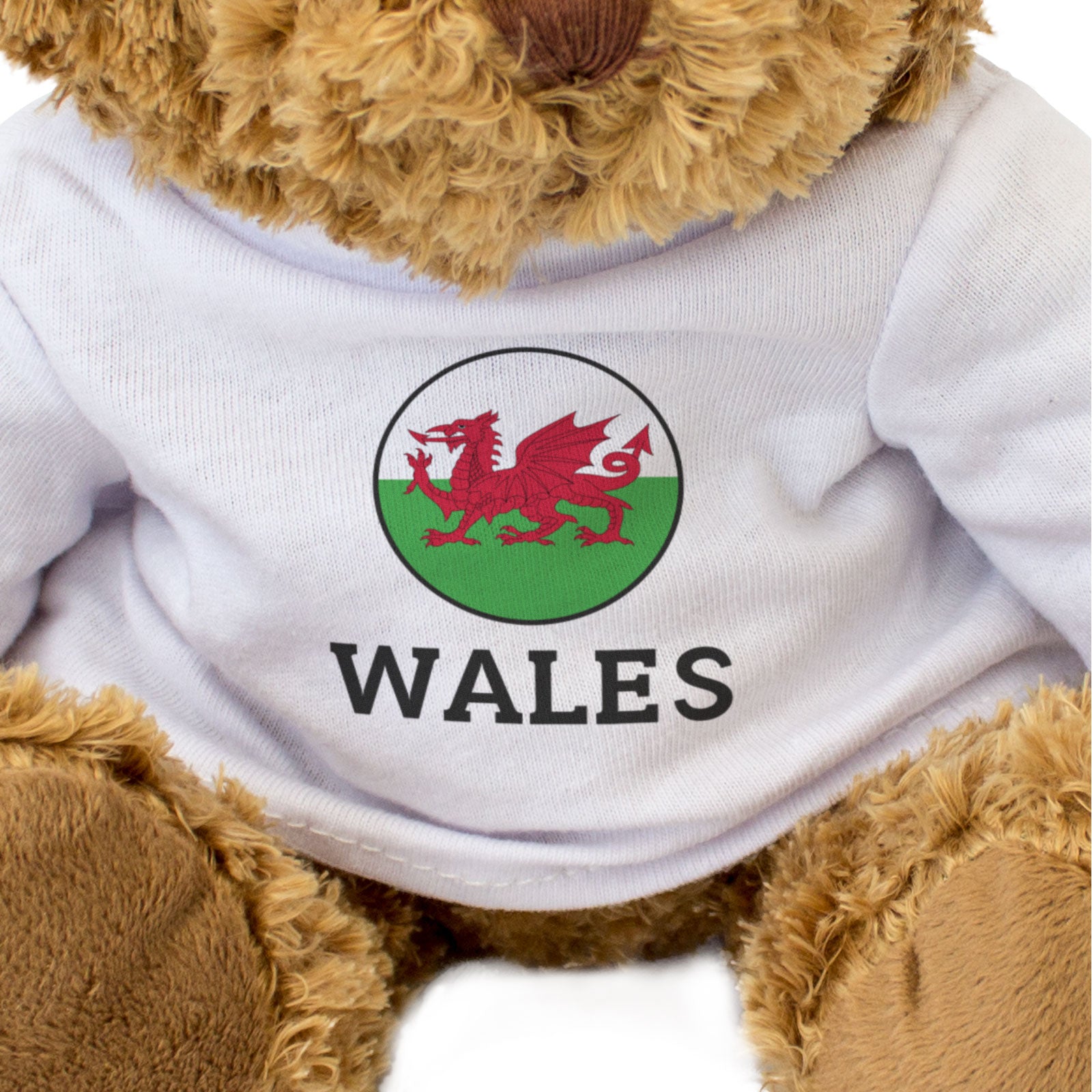 WALES FLAG ROUNDEL - Teddy Bear - Cute Cuddly Soft Adorable - Gift Present