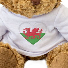 WALES FLAG HEART - Teddy Bear - Cute Cuddly Soft Adorable - Welsh Gift Present