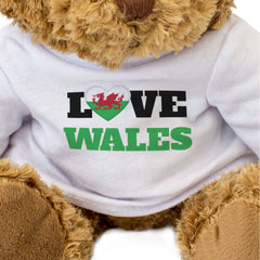 LOVE WALES (FLAG HEART) - Teddy Bear - Cute Funny - Souvenir Gift Present