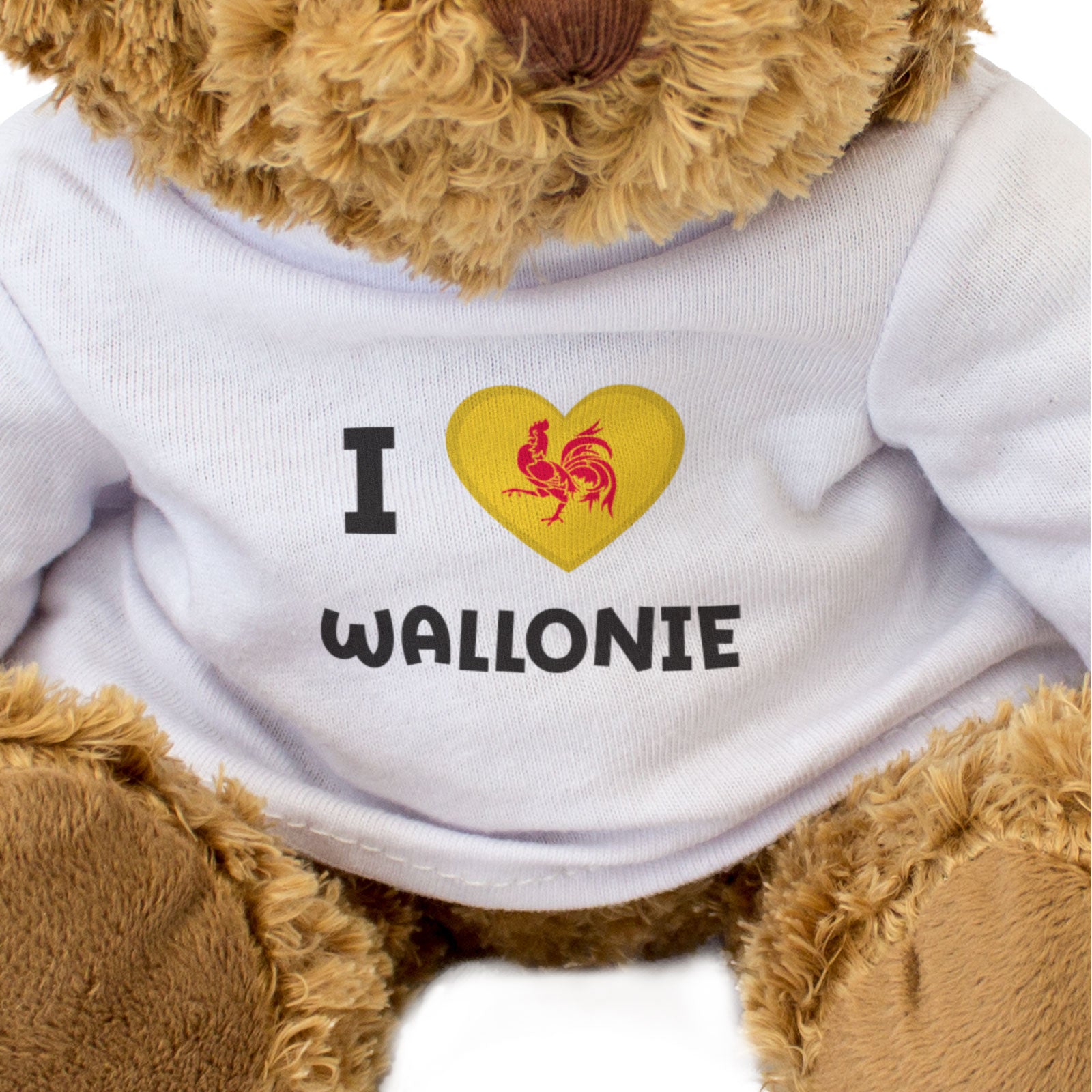 I LOVE WALLONIE FLAG - Teddy Bear - Cute Cuddly Soft - Belgium Gift Present