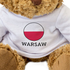 WARSAW (POLAND FLAG ROUNDEL) - Teddy Bear - Funny Souvenir Gift Present