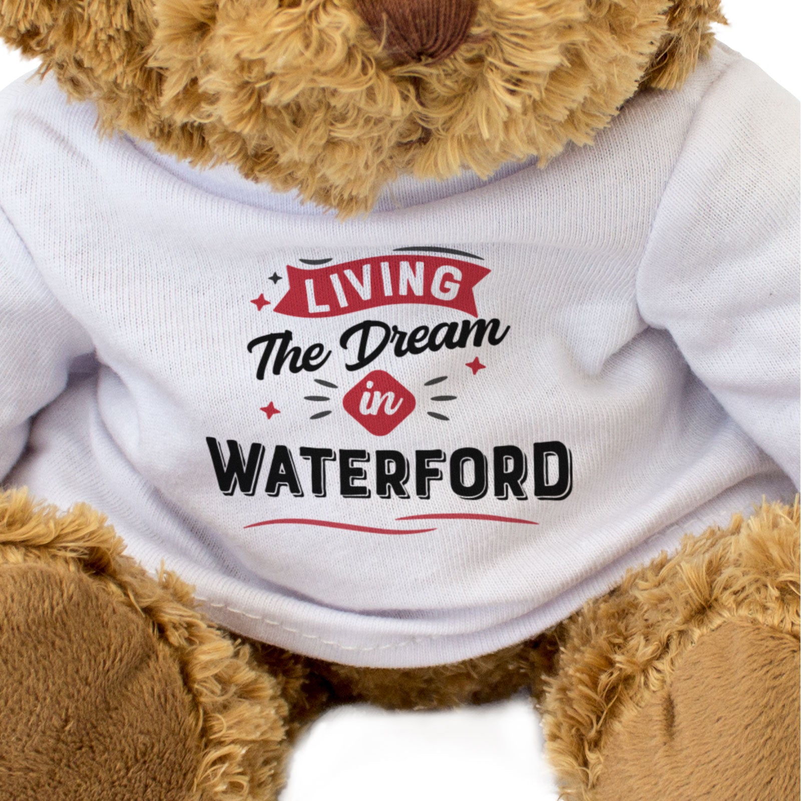 LIVING THE DREAM IN WATERFORD - Teddy Bear - Cute - Funny Ireland Gift Present