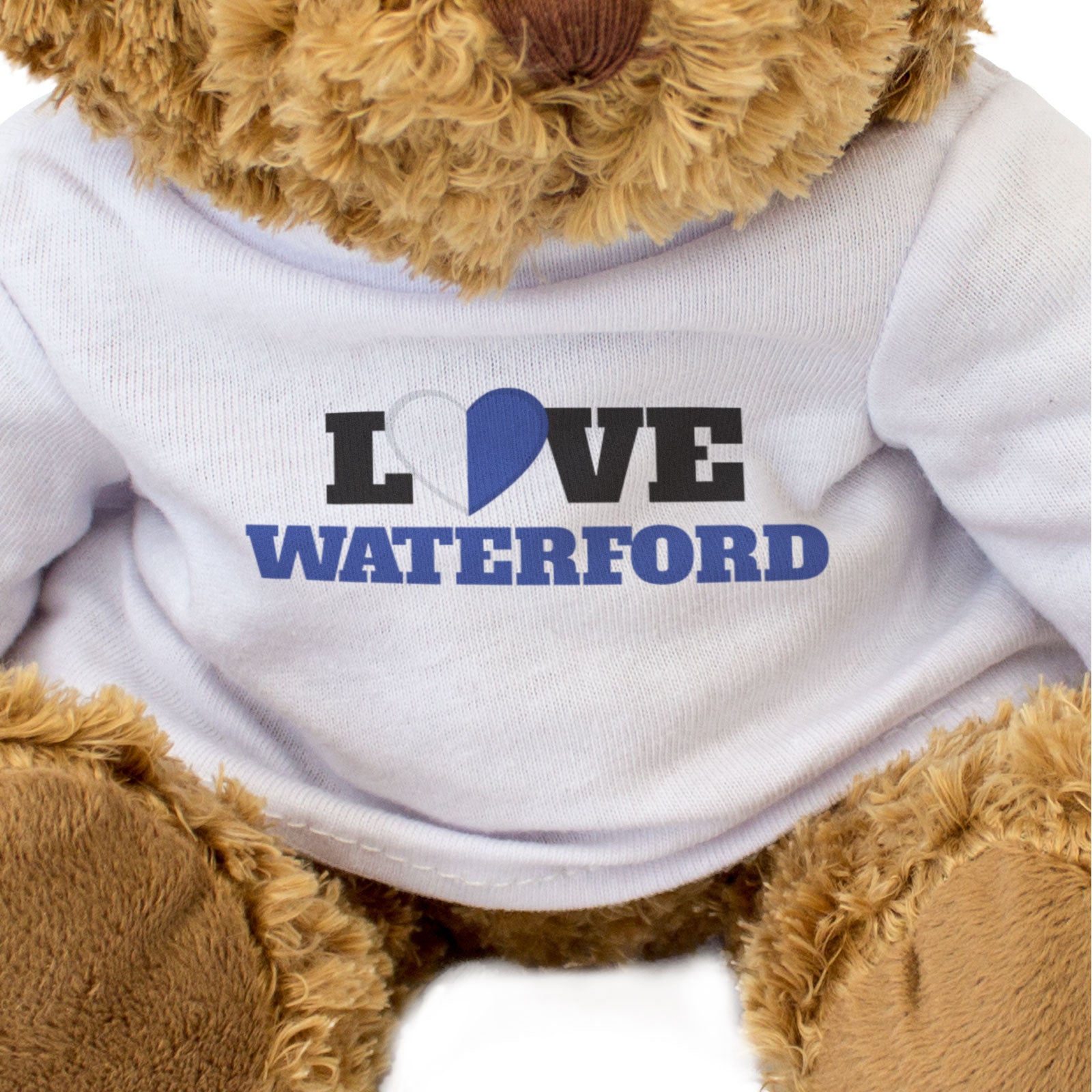 LOVE WATERFORD (COUNTY COLOURS HEART) - Teddy Bear - Funny Ireland Gift Present