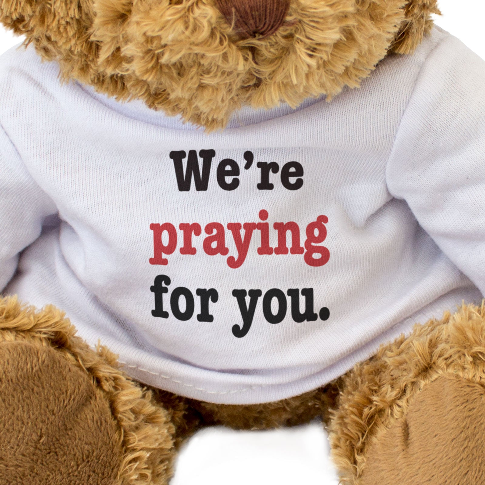 WE'RE PRAYING FOR YOU - Teddy Bear - Cute Cuddly - Supportive Gift Present