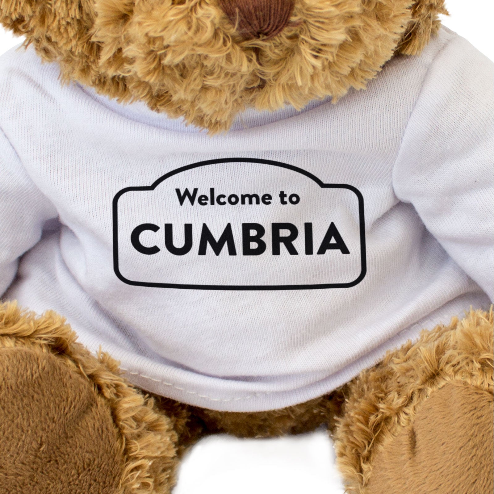 WELCOME TO CUMBRIA - Teddy Bear - Cute Cuddly Soft - Funny Gift Present