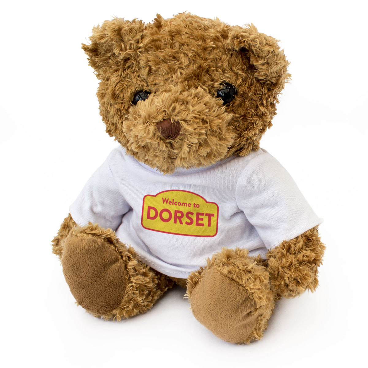 WELCOME TO DORSET (RED & YELLOW) - Teddy Bear - Cute - Funny Gift Present