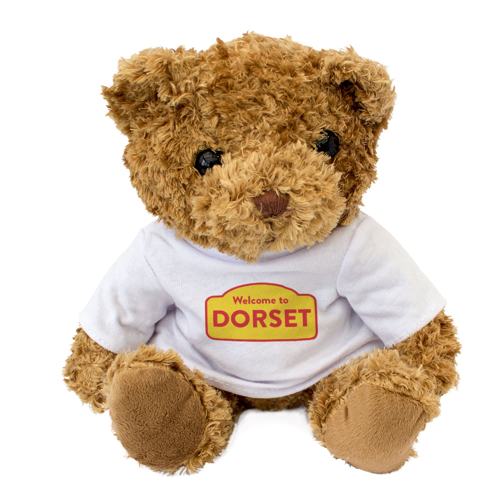 WELCOME TO DORSET (RED & YELLOW) - Teddy Bear - Cute - Funny Gift Present