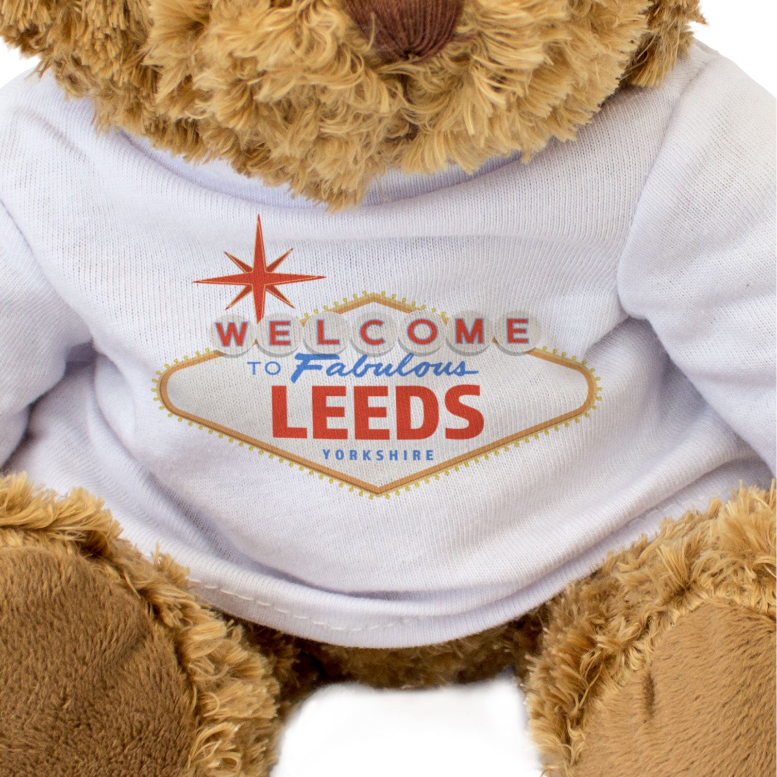 WELCOME TO FABULOUS LEEDS YORKSHIRE - Teddy Bear - Funny Gift Present