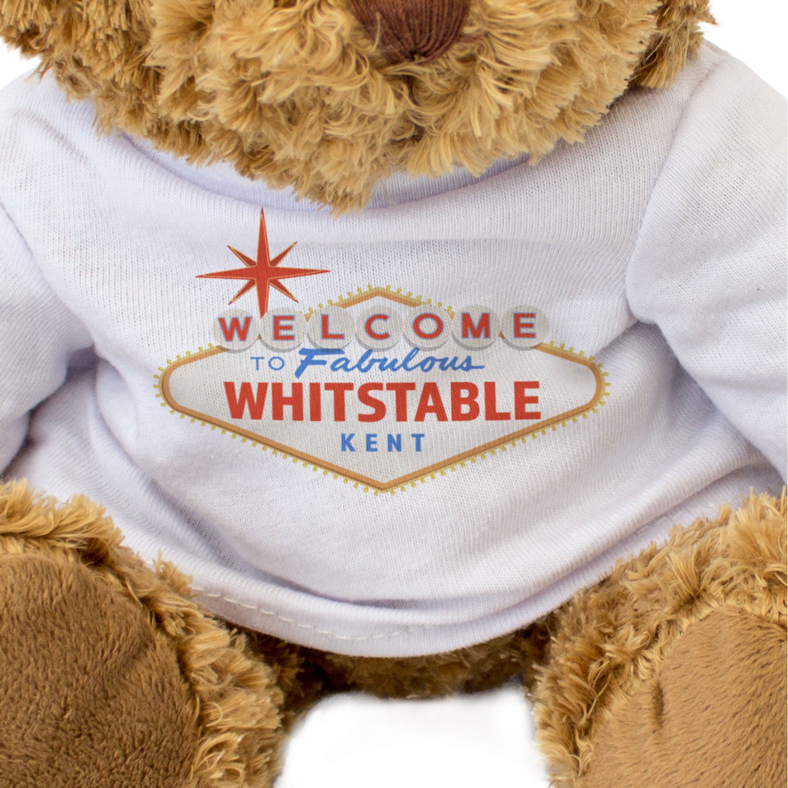 WELCOME TO FABULOUS WHITSTABLE KENT - Teddy Bear - Funny Gift Present