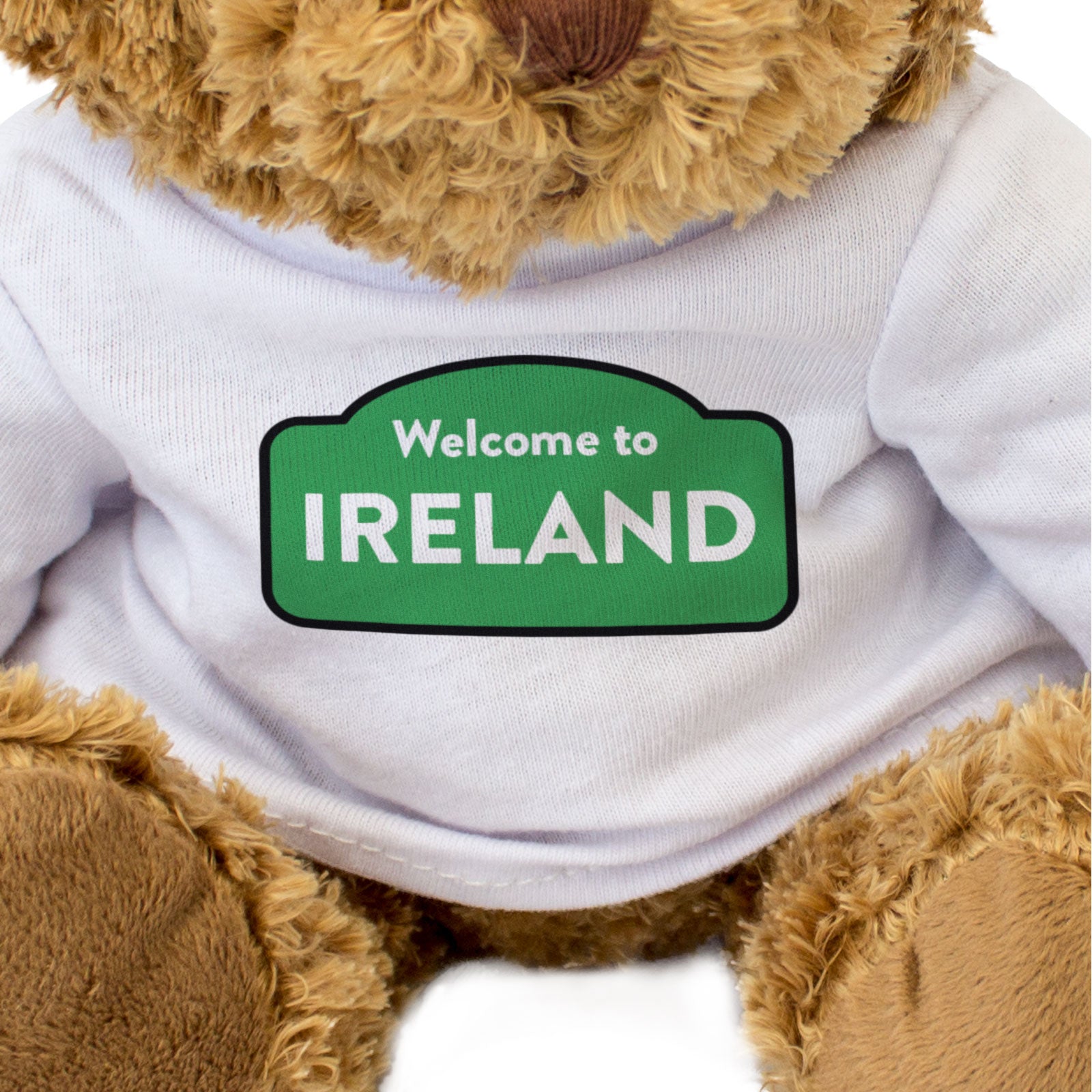 WELCOME TO IRELAND (GREEN) - Teddy Bear - Cute Cuddly Soft - Funny Gift Present